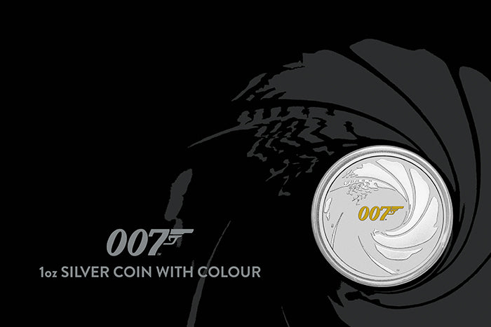 2021 1oz Silver Coin with Colour in Card - James Bond 007