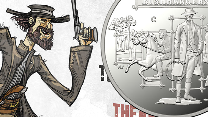 Australia's Wild Colonial Bushrangers - $1 Ag Proof