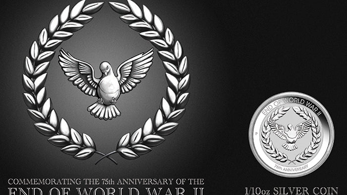 2020 1/10oz Silver Coin in Card - End of WWII 75th Anniversary