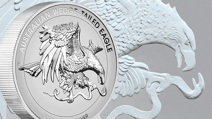 2021 1oz Silver Enhanced Reverse Proof High Relief Coin - Australian Wedge-Tailed Eagle