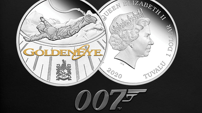 2020 1oz Silver Proof Coin - James Bond Golden Eye 25th Anniversary
