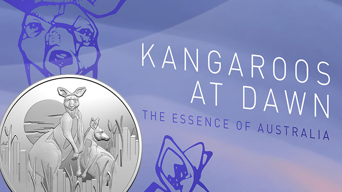 2020 $1 1/2oz Silver Proof Coin - Kangaroos At Dawn