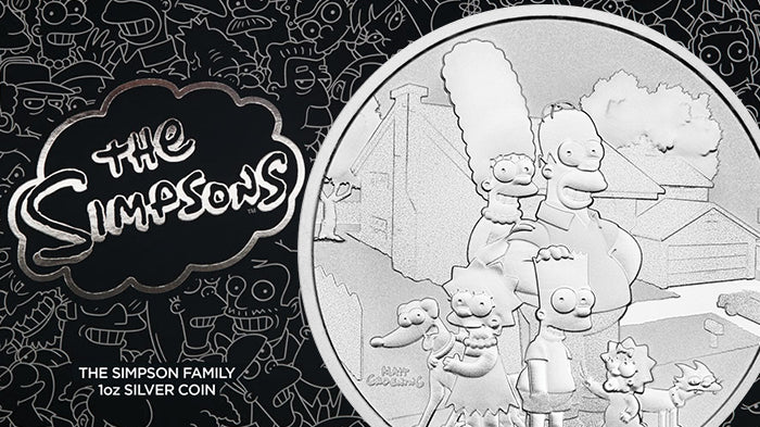 2021 1oz Silver Coin in Card - The Simpson Family