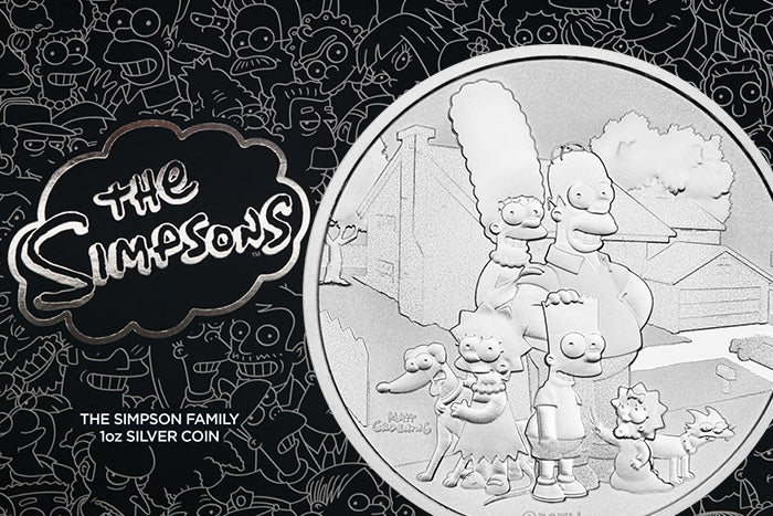 2021 1oz Silver Coin in Card - The Simpson Family