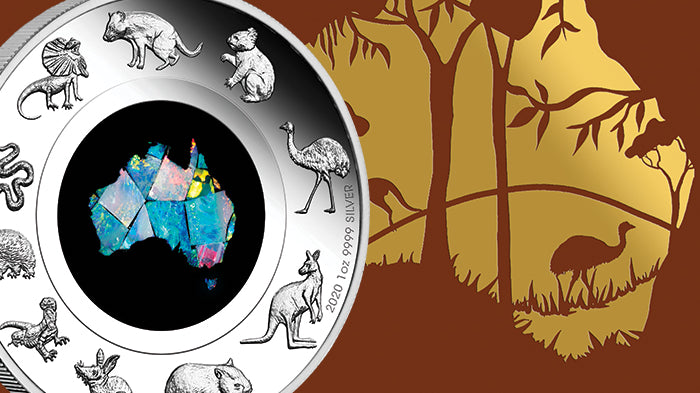 2020 1oz Silver Proof Opal Coin - Great Southern Land