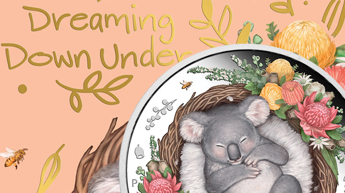 2021 1/2oz Silver Proof Coloured Coin - Dreaming Down Under – Koala