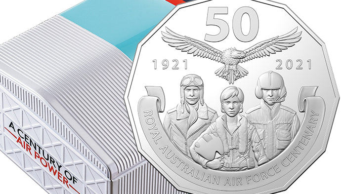2021 50c Coloured Uncirculated 11 coin collection - Centenary of Royal Australian Air Force