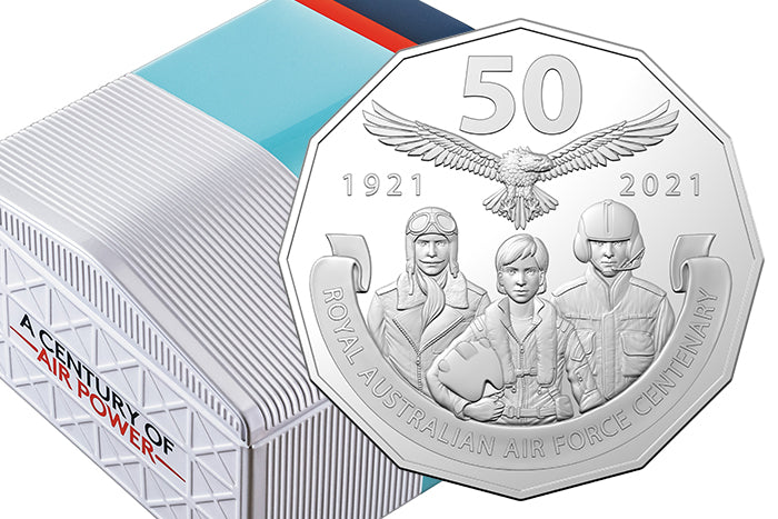 2021 50c Coloured Uncirculated 11 coin collection - Centenary of Royal Australian Air Force