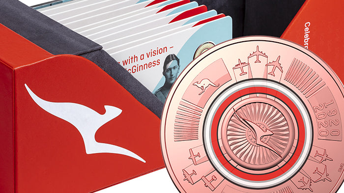 2020 $1 Coloured Uncirculated 11-Coin Set - Qantas Centenary