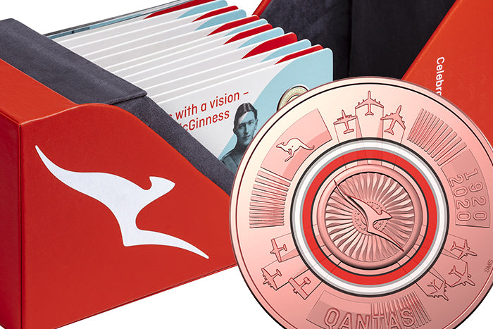 2020 $1 Coloured Uncirculated 11-Coin Set - Qantas Centenary