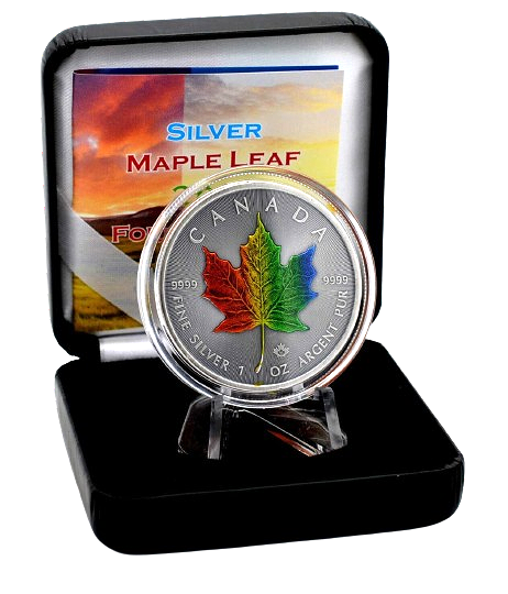 2023 $5 Maple Leaf 1 oz Antiqued Silver Four Seasons Edition Coin