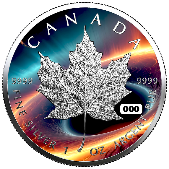 2024 Chromatics Celestial Series Maple Leaf Coloured 1 oz Silver Coin