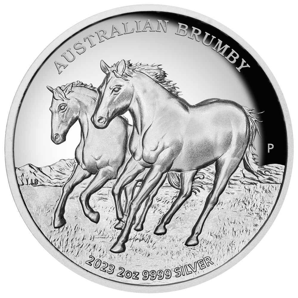 Perth Mint Australian Brumby 2023 2oz Silver Proof High Relief Coin