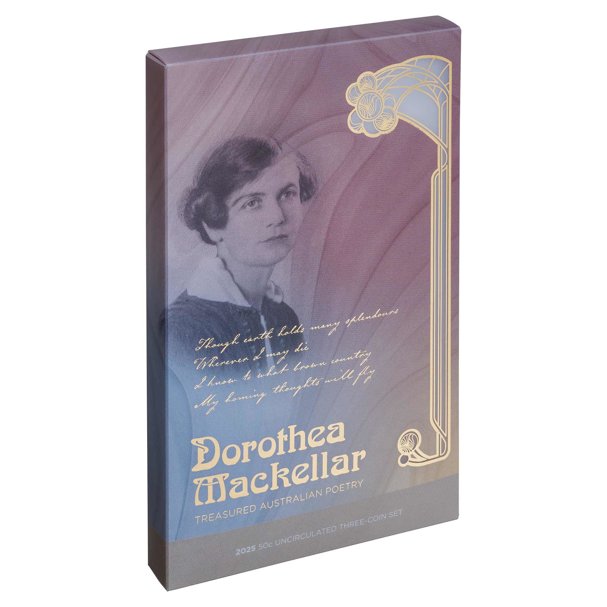 Royal Australian Mint 2025 Treasured Australian Poetry - Dorothea Mackellar 50c UNC Three Coin Collection