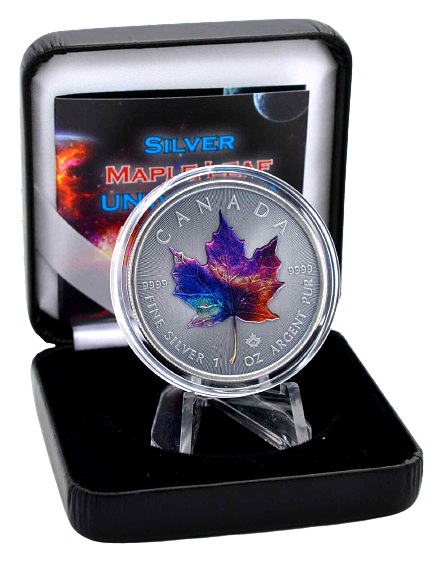 2023 $5 Maple Leaf 1 oz Antiqued Silver Universe Coin