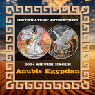 2024 Anubis Treasures of Ancient Egypt Walking Liberty 1oz Silver Coin