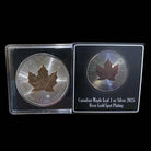 2025 Canadian Maple Leaf Rose Gold Spot Plating 1 oz Coloured Silver Coin