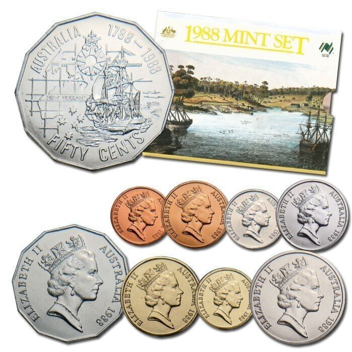 Royal Australian Mint 1988 UNC Mint Set - Bicentenary of Australia