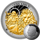 Una and the Lion 2023 1 Pound 1 oz Silver Proof Gilded Coin St Helena