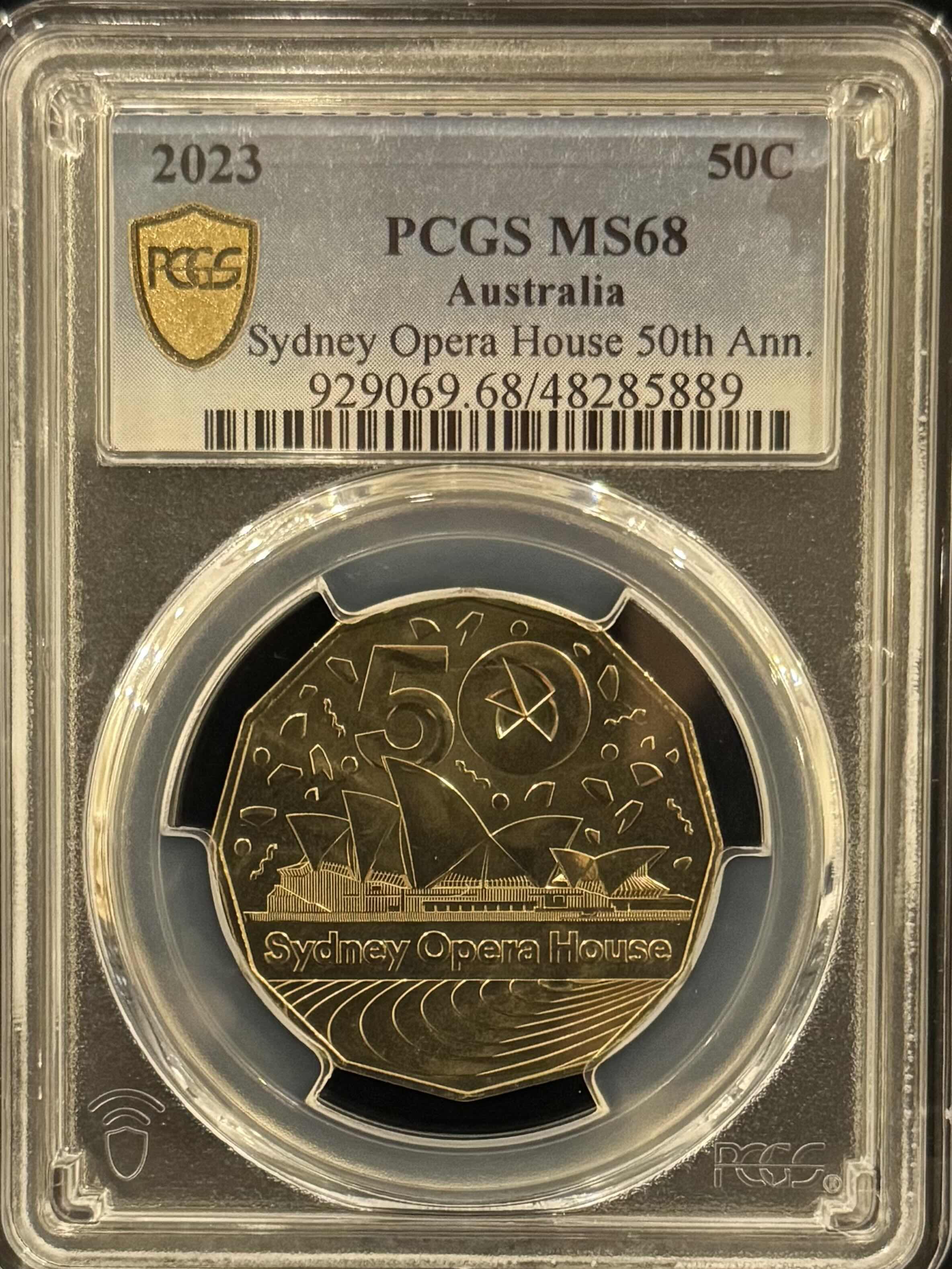 Royal Australian Mint 2023 50c Sydney Opera House 50th Anniversary PCGS MS68