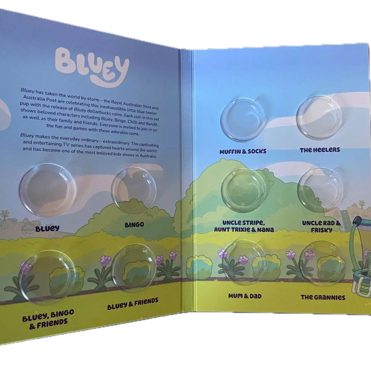 Royal Australian Mint 2025 Bluey $1 10 Coin Empty Folder