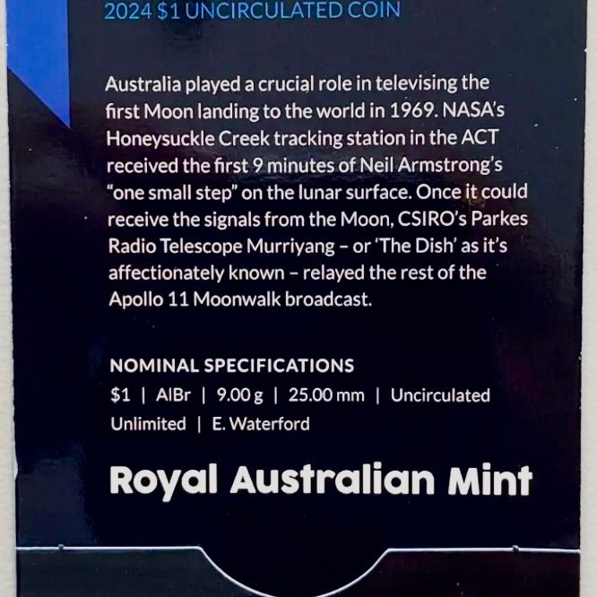 Royal Australian Mint 2024 Out of This World Australia in Space C Mintmark $1 King Charles III Counterstamp UNC Set of Six coins