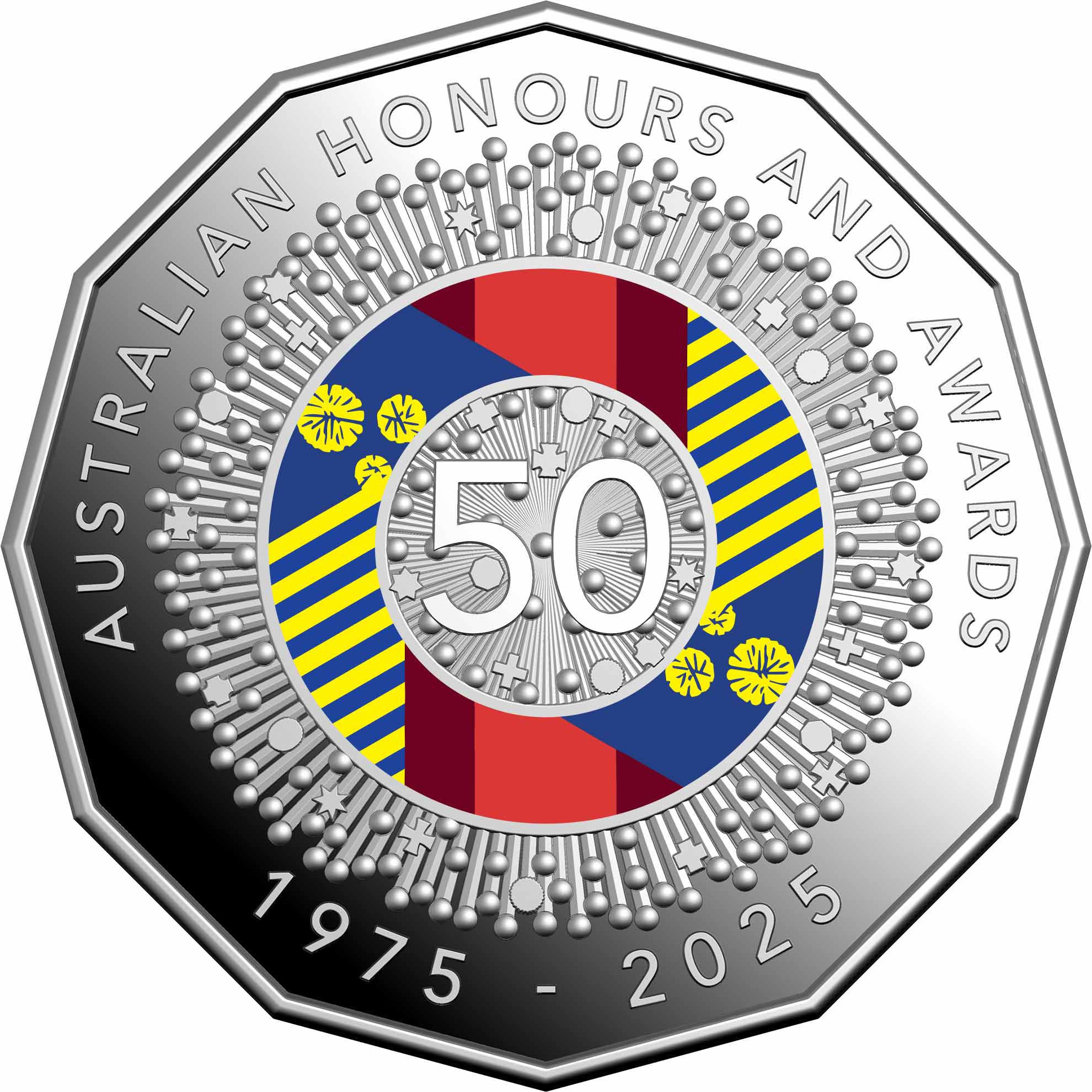 Royal Australian Mint 2025 Proof Year Set - Coloured Australian Awards System 50th Anniversary
