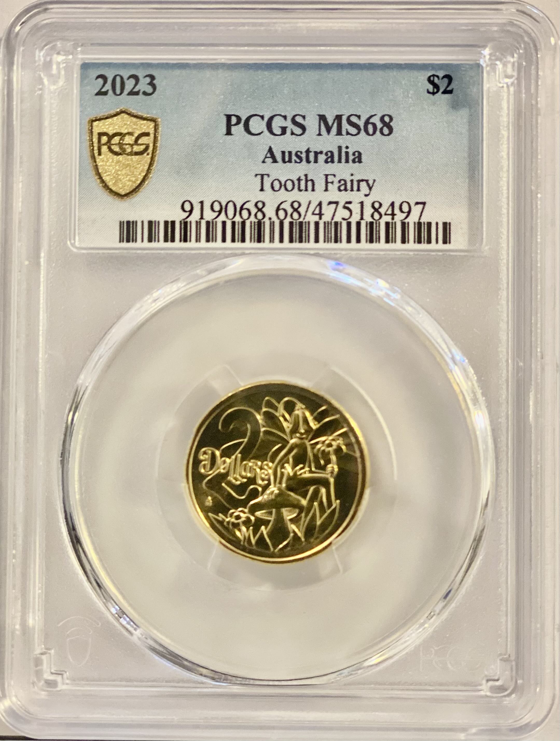 Royal Australian Mint 2023 $2 Tooth Fairy PCGS MS68