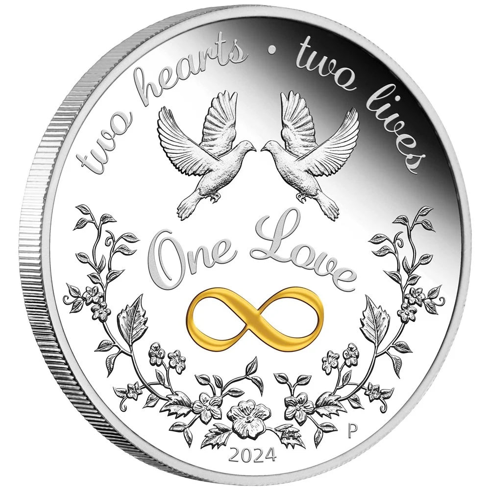 Perth Mint Coin One Love 2024 1oz Silver Proof