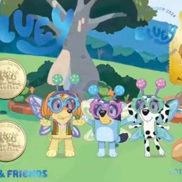 Royal Australian Mint 2024 Bluey & Friends Limited Edition 2 Coin $1 PNC