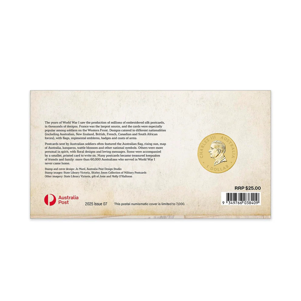 Perth Mint 2025 Anzac Postcards from the Front PNC
