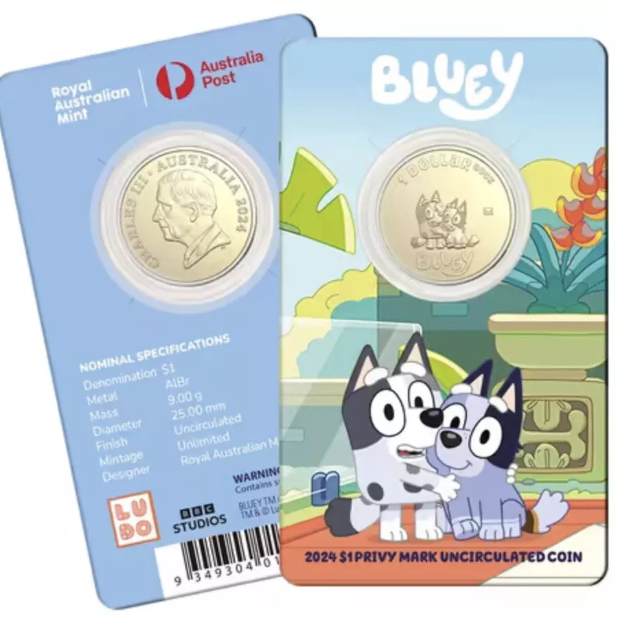 Royal Australian Mint 2024 Muffin & Socks Privy $1 Coin in Card