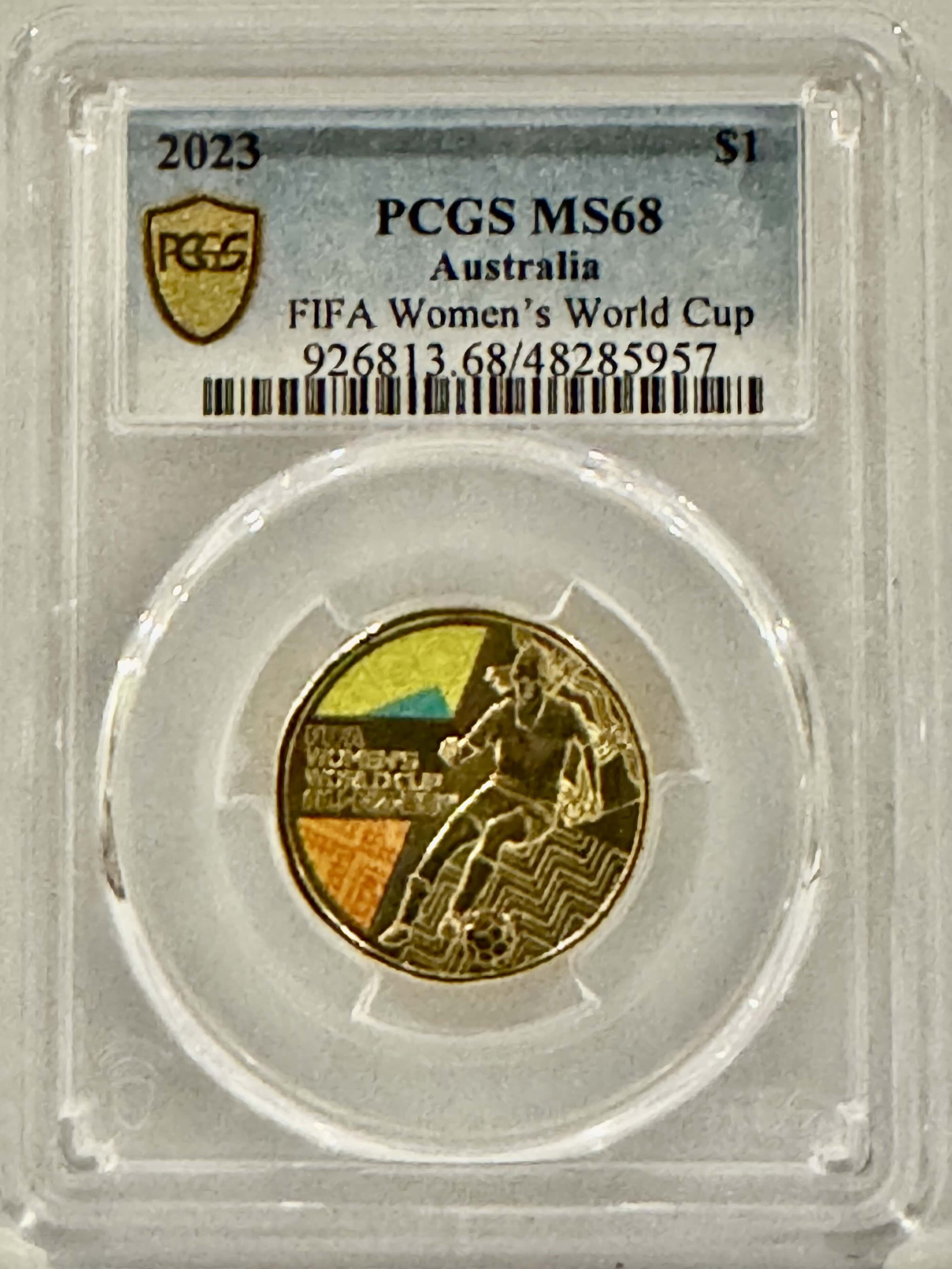 Royal Australian Mint 2023 $1 FIFA Womens World Cup PCGS MS68