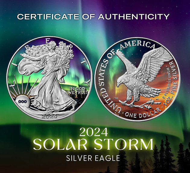 2024 $1 Walking Liberty Solar Storms Edition1oz Silver Coin