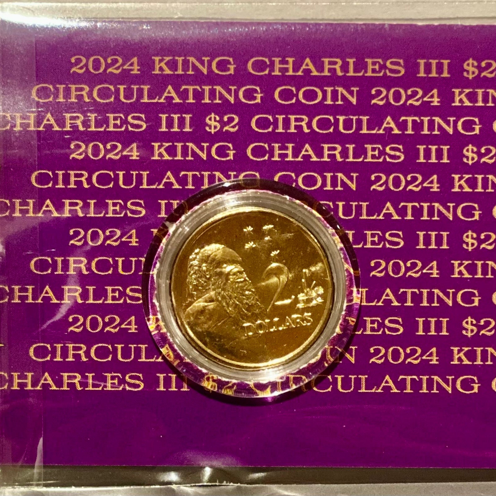 2024 King Charles III $2 UNC Coin in Card