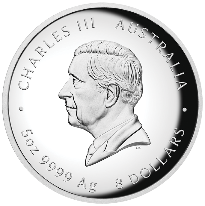 Perth Mint 2025 Lunar III Series Year of the Snake 5 oz Silver High Relief Proof Coin