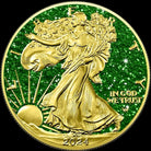 American Eagle Walking Liberty 1 oz Silver Green Tourmaline Precious Stones  Coin 2025