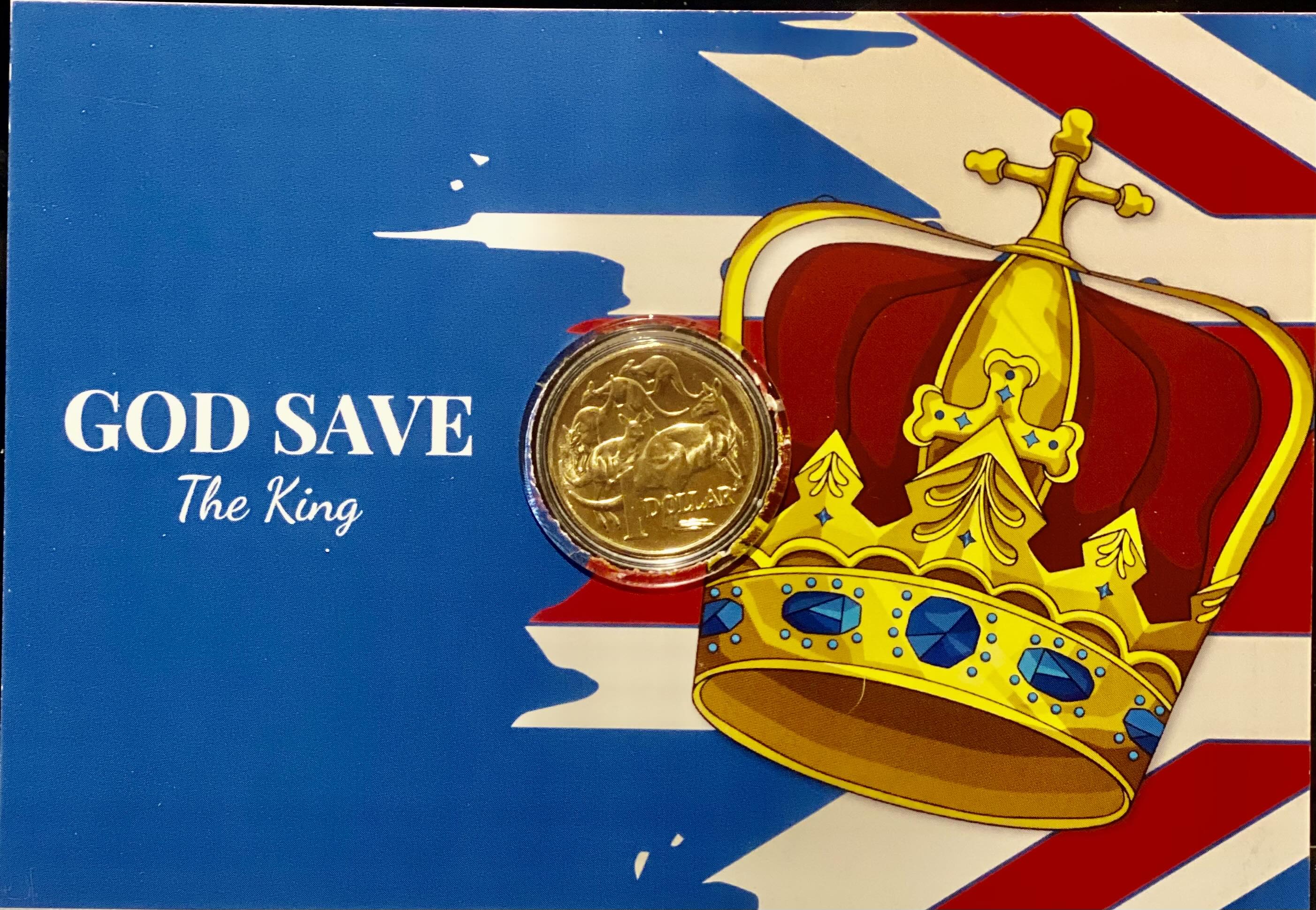 2023 King Charles III $1 UNC Coin in Maxi Card 2
