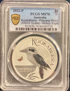 Perth Mint 2022-P 1 oz Silver PCGS MS70 Kookaburra - Numbat Privy ANDA Perth Money Expo
