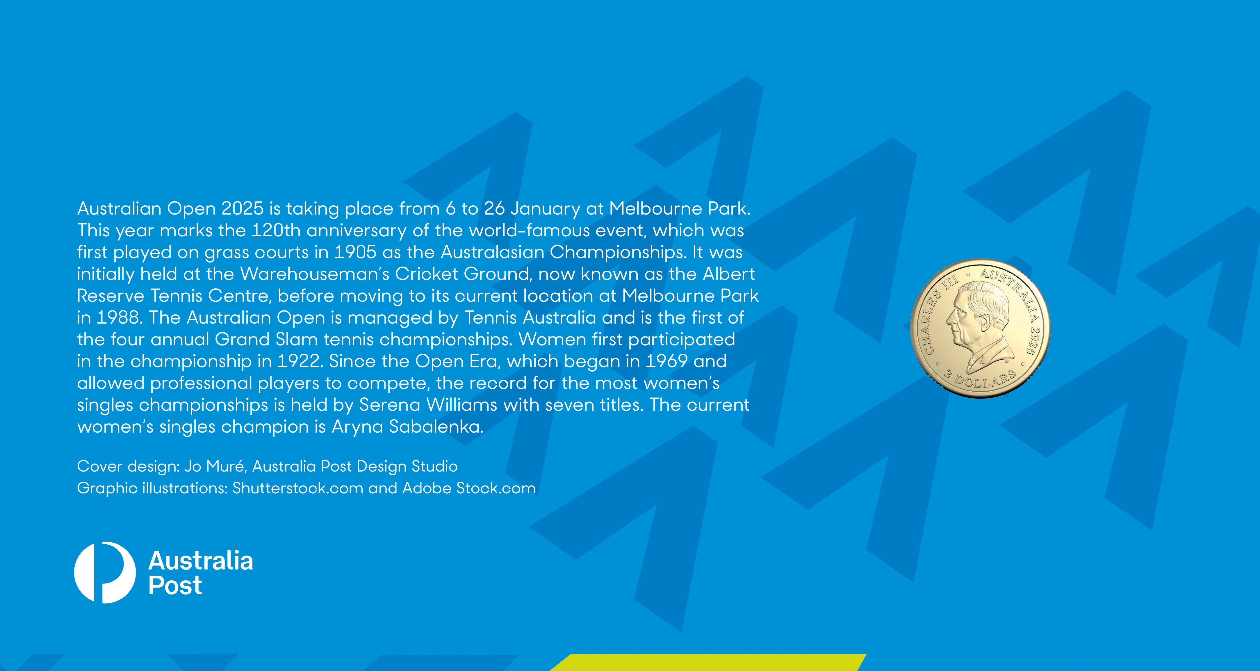 Royal Australian Mint 2025 $2 Australian Open ANDA Brisbane Money Expo PNC