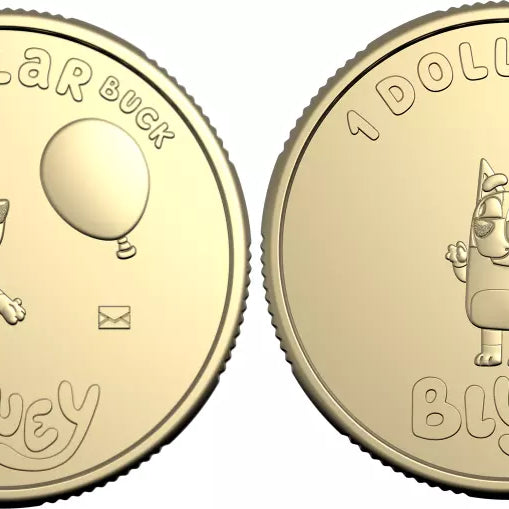 Royal Australian Mint 2024 UNC Bluey Buck Bingo $1 King Charles Coin
