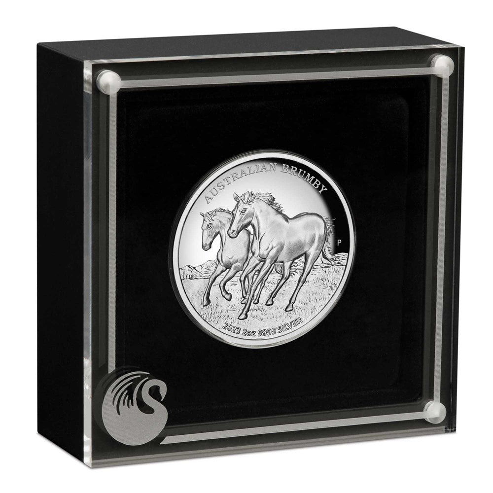 Perth Mint Australian Brumby 2023 2oz Silver Proof High Relief Coin