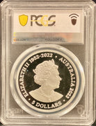 Perth Mint 2022-P 1 oz Silver PCGS MS70 Silver Swan Colorized