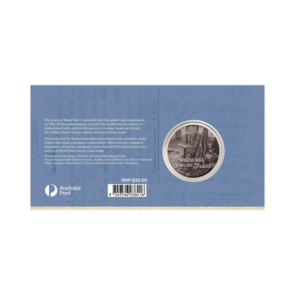 Perth Mint 2025 Anzac Postcards from the Front Medallion Cover