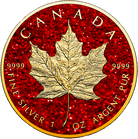 2024 1 oz Silver Canada Ruby Maple Leaf Precious Gemstones