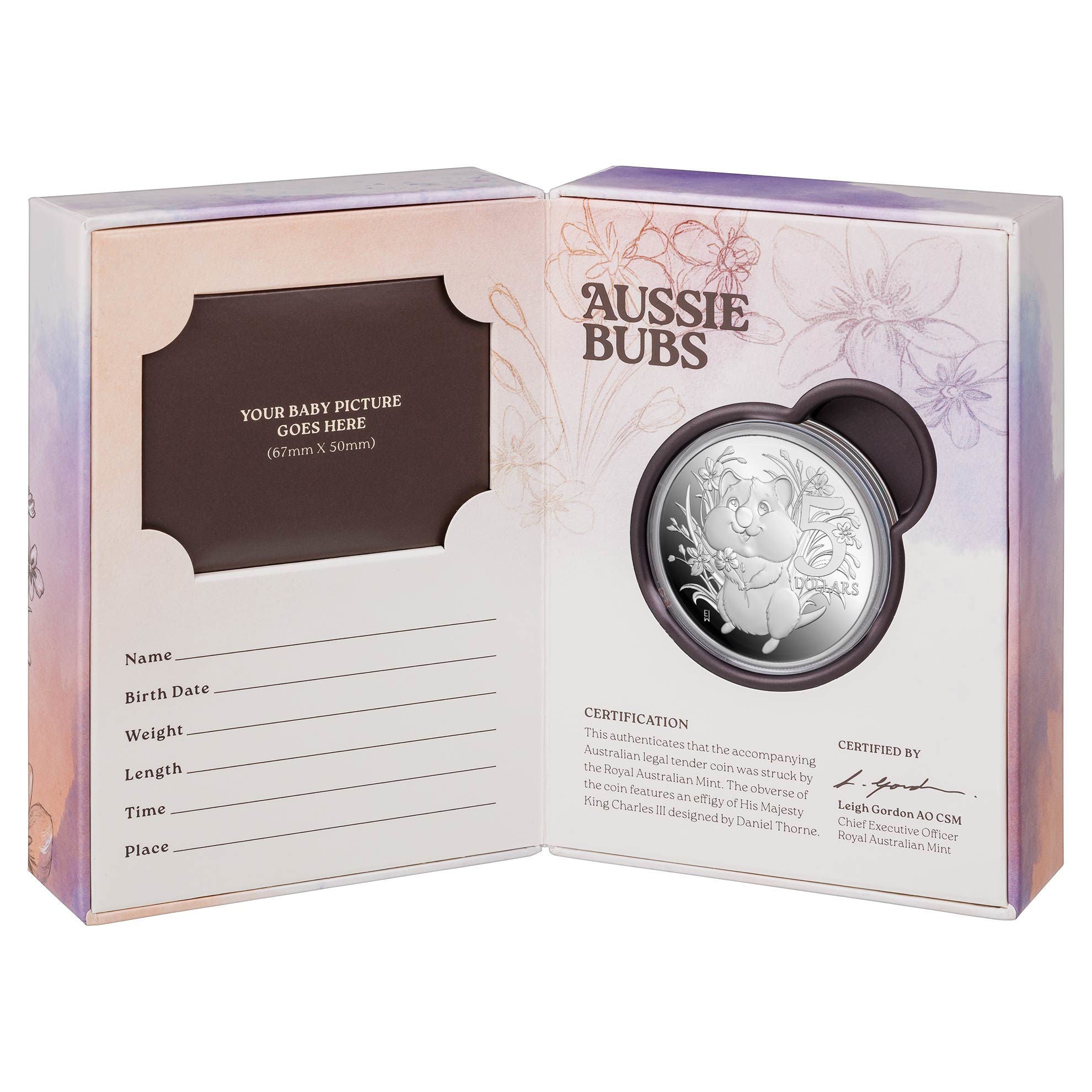 Royal Australian Mint 2025 $5 1 oz Fine Silver Proof Aussie Baby Coin