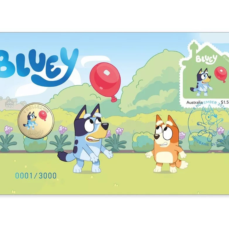 Royal Australian Mint 2024 Bluey Bucks Limited Edition Coloured Coin $1 PNC
