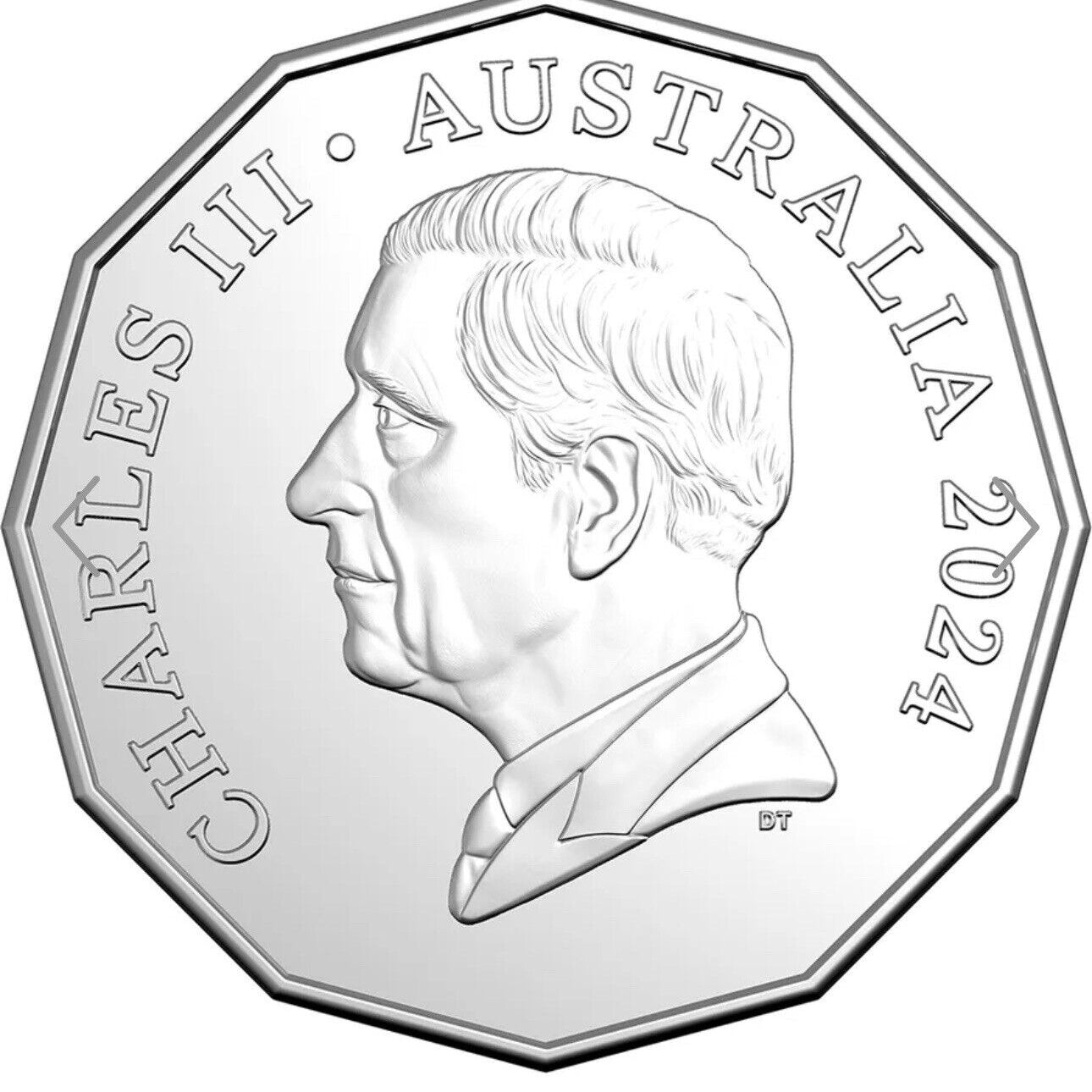 Royal Australian Mint 2024 50c Circulated Coin- King Charles III Effigy- UNC Coin Ex Mint Roll