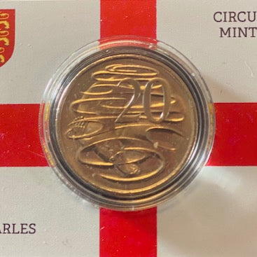 2024 King Charles Effigy 20c UNC Coin in Card