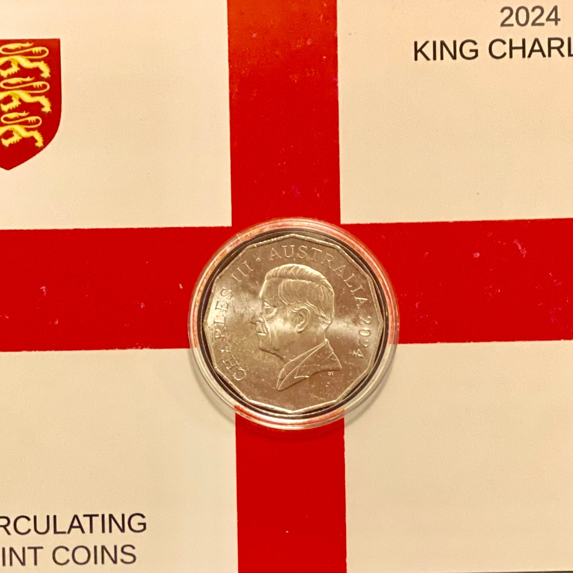 2024 King Charles III 50c UNC Coin IN Maxi Card